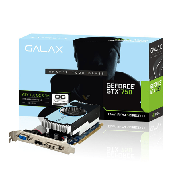 GALAX GTX750 OC SLIM PCI E 2GB DDR5 128bit